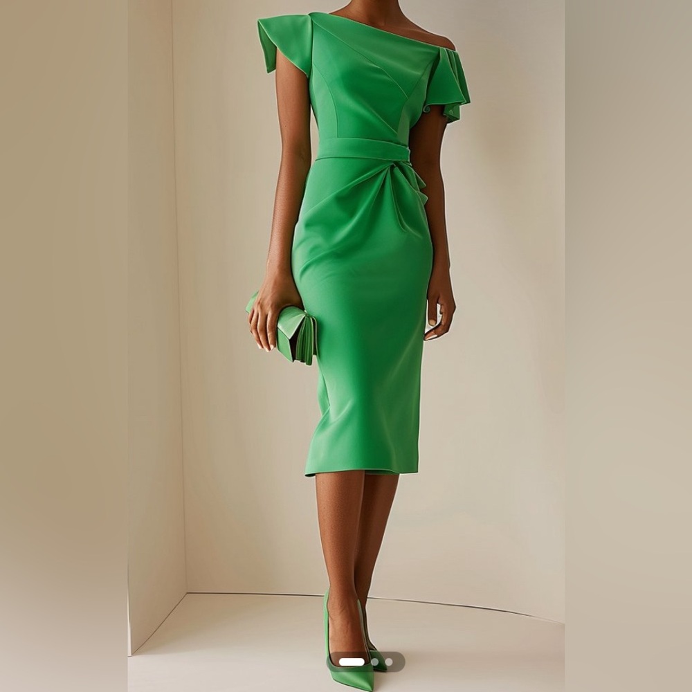 Plain Irregular Craftsmanship Urban Dress